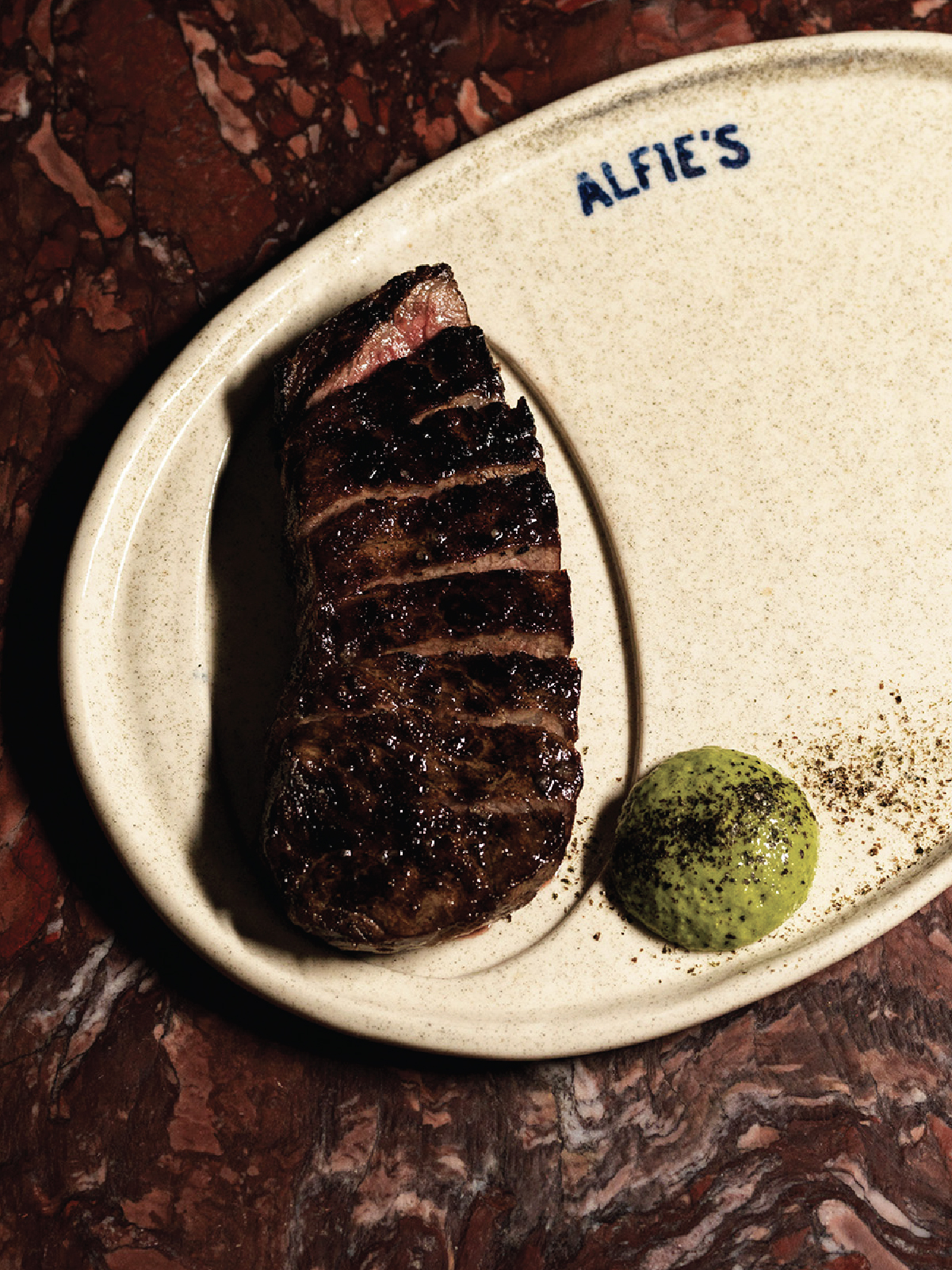 Dry Aged Sirloin + Green Mustard